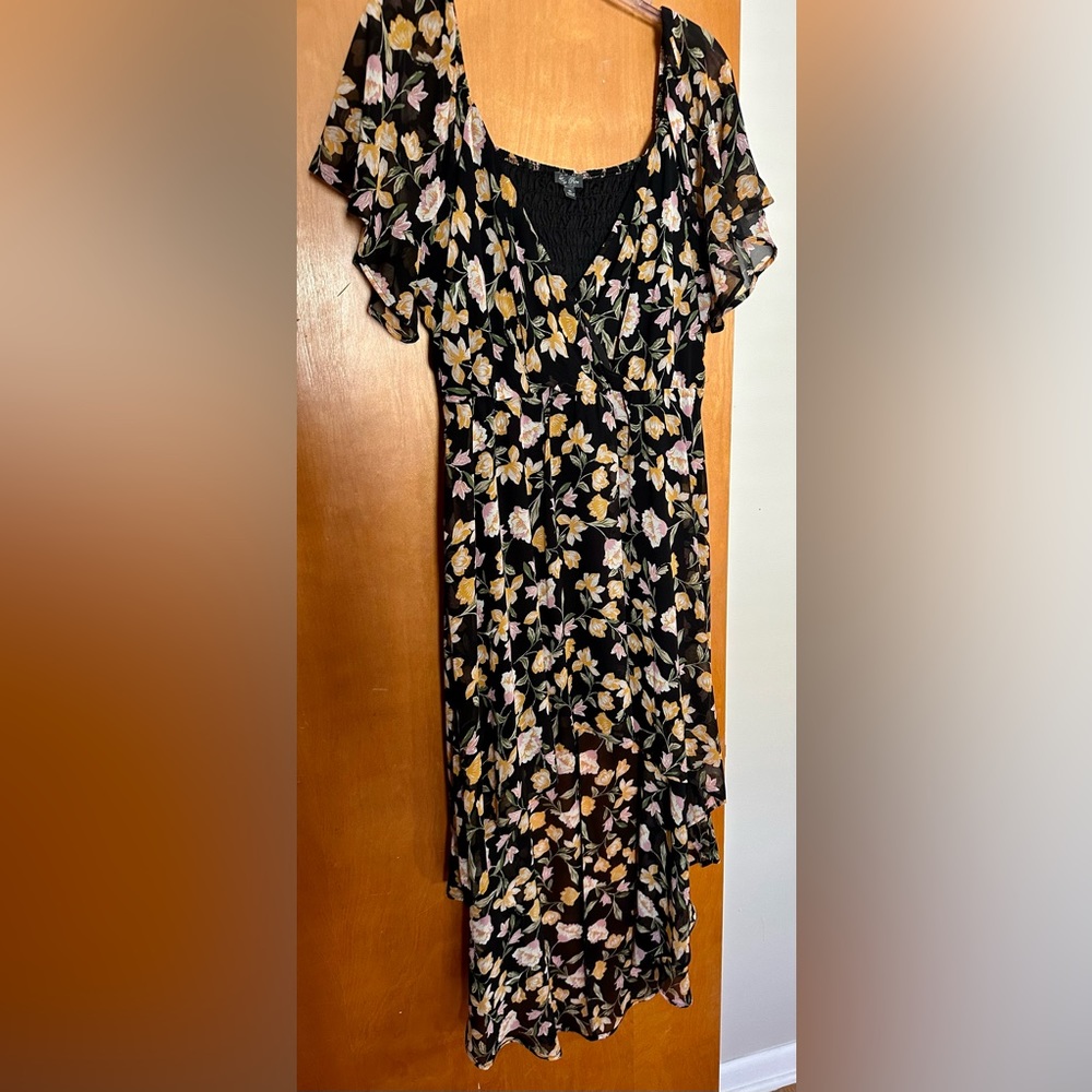 Black floral dress